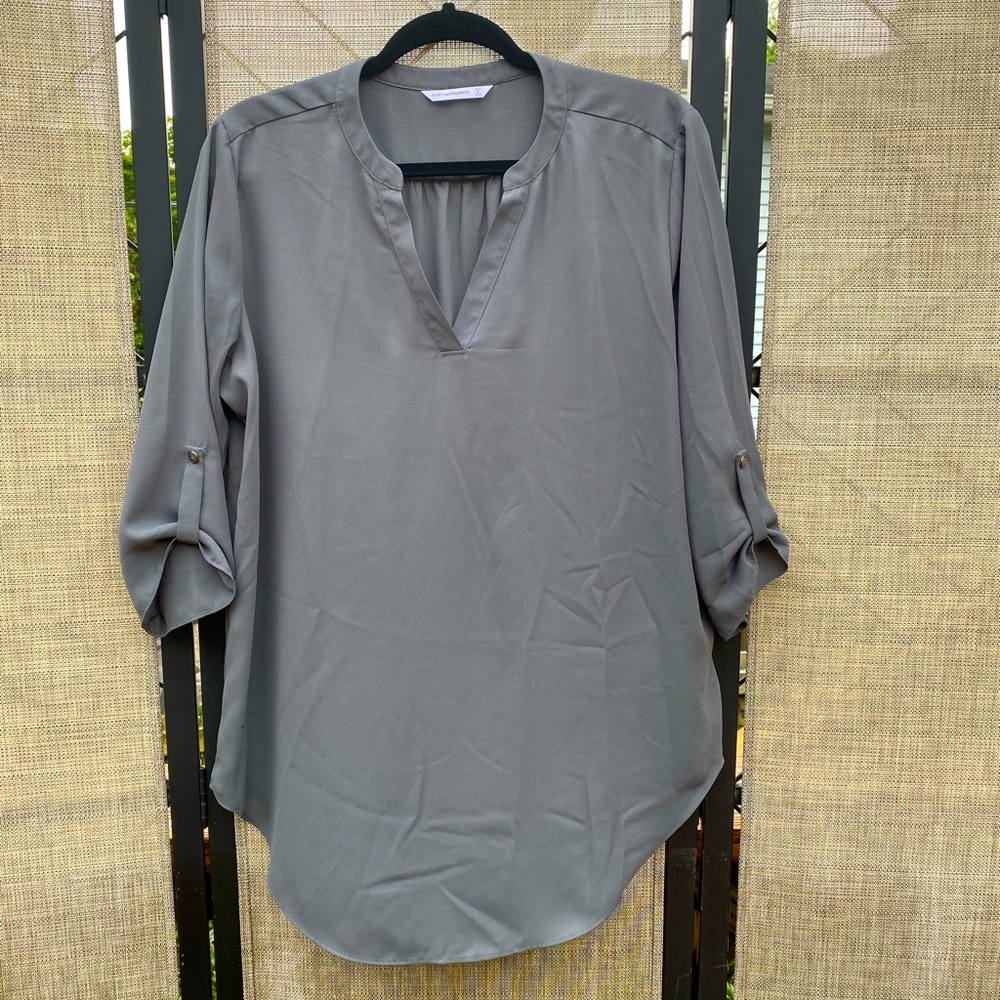 Gray tunic top